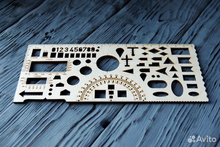 Линейка офицерская деревянная