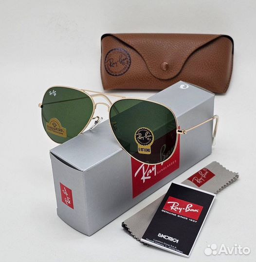 Очки Ray Ban aviator premium стекло