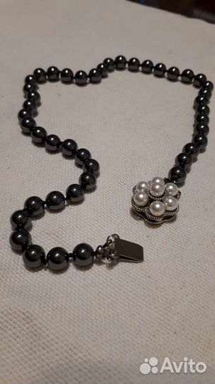 Бусы из гематита