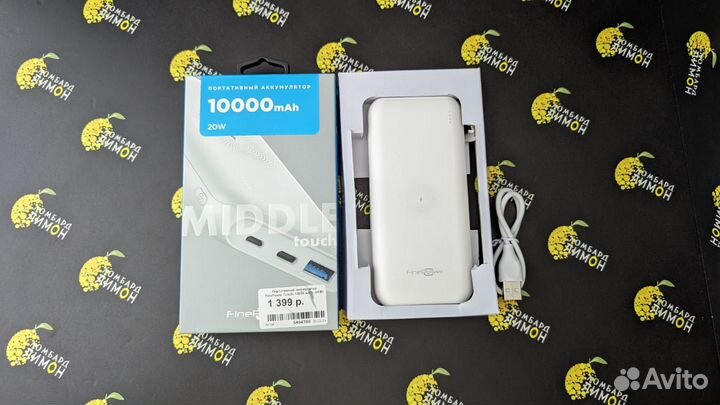 Новый Повербанк FinePower Touch,10000 mAh,20Bt