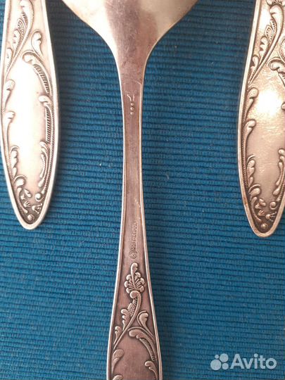 Мельхиор СССР - Пламя, сереб.Роза