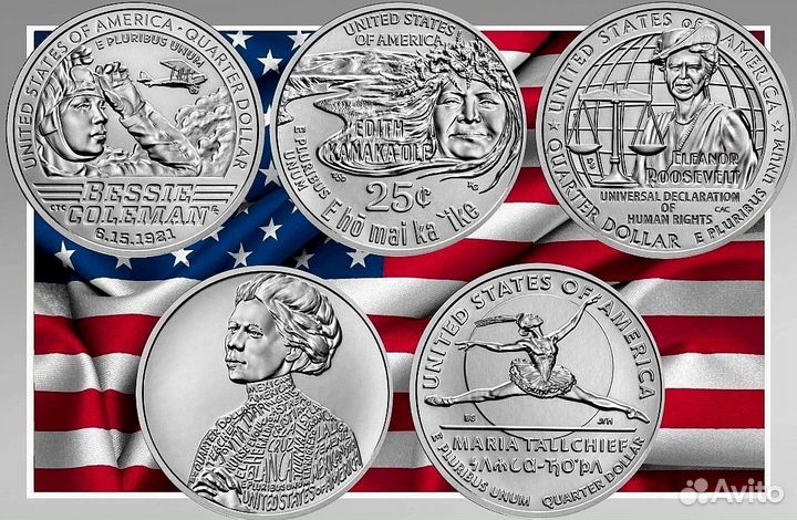 Четвертаки Quarters США Женщины