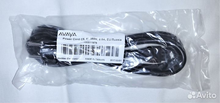 Новый Кабель Питания Webber IEC C5 3-pin 1.8м