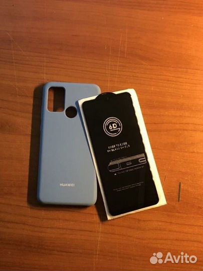 Силиконовый чехол на Honor 9A + защитное стекло