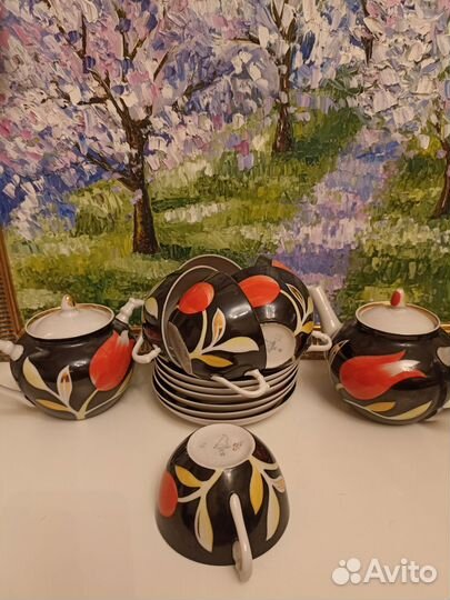 Чайный сервиз СССР Дулево тюльпан