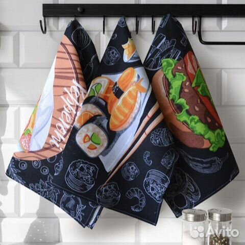 Набор вафельных полотенец кухонные