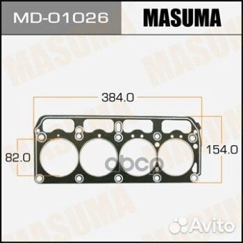 Прокладка Головки блока masuma, 5K# (графит-эла