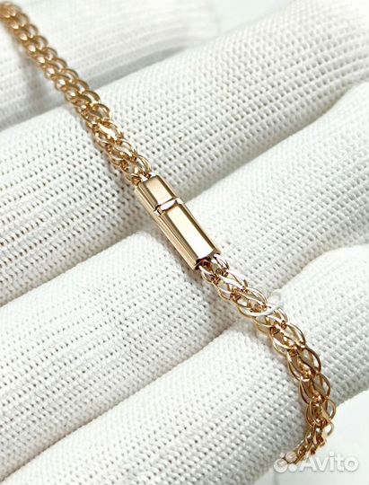 Золотой браслет Фирменный, полновесный, замок коробочка, длина 17 см, вес 3,57г*