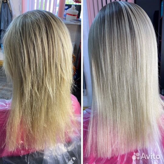 Кератиновое выпрямление волос