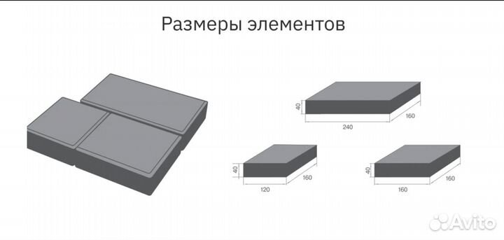 Тротуарная плитка, брусчатка, бордюры