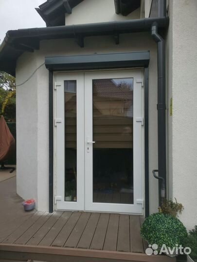 Рольставни защитные на окна антрацит