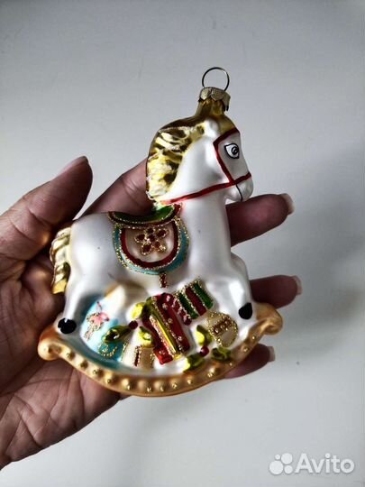 Лошадка качалка ёлочная игрушка