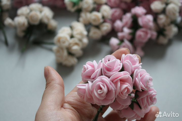 Искусственные цветы для декора фоамиран