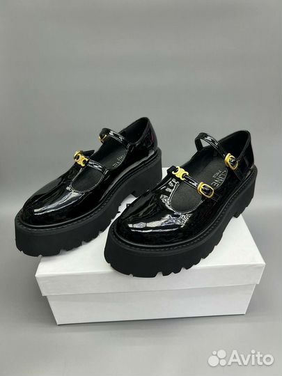 Лоферы celine кожа/лак