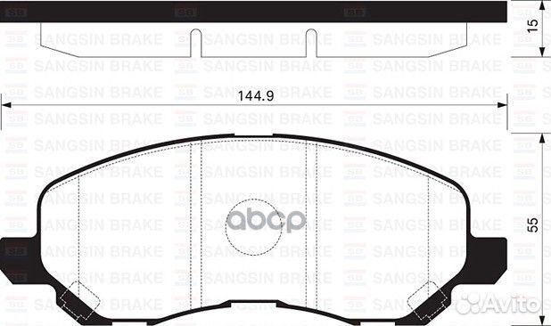 Колодки тормозные mitsubishi ASX/lancer/outland