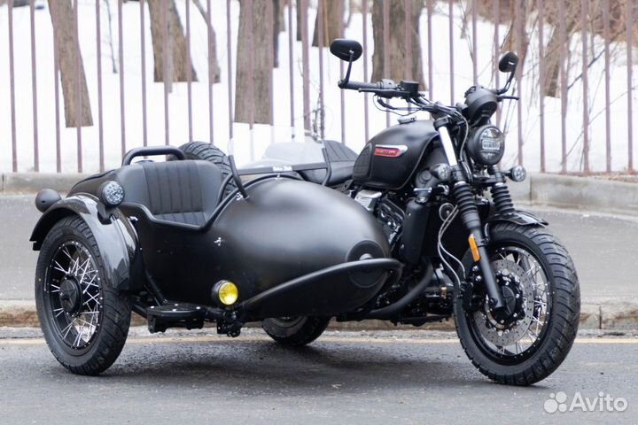 Мотоцикл cj adept 700 с боковым прицепом