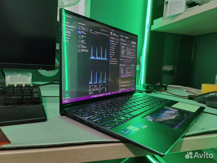 Ультрабук asus zenbook 14“ oled 2 экрана