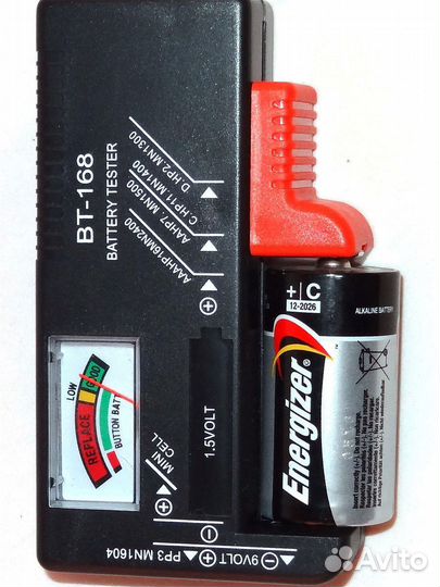 Тестер для батареек со стрелочным индикатором