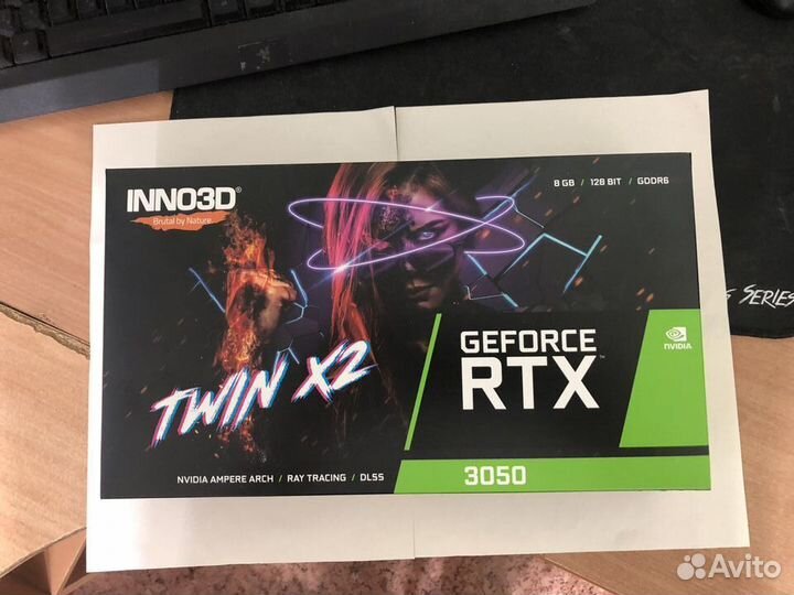 Видеокарта inno3D GeForce RTX 3050 twin X2 8GB