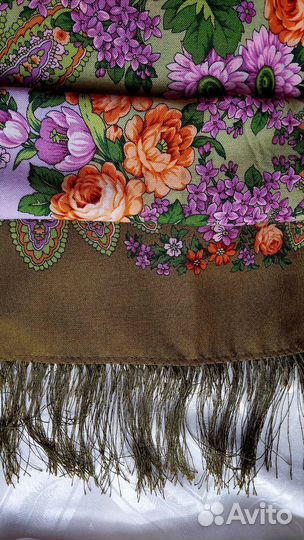 Павловопасадский платок, шерсть 100