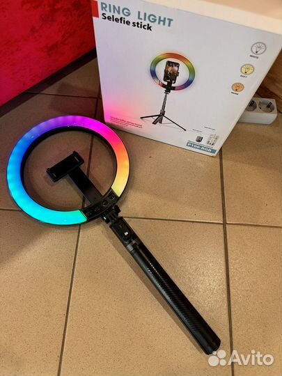 Новая Кольцевая лампа Selfie Stick RGB P100