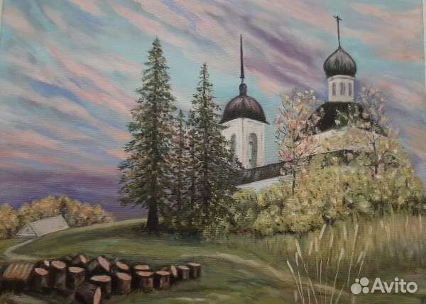 Картина холст на картоне