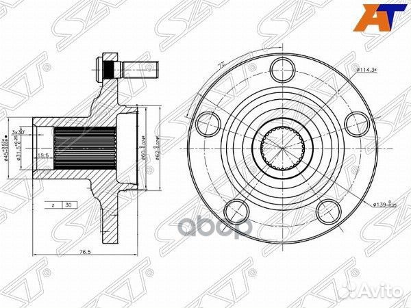 Ступица перед toyota alphard/camry/harrier ST-4