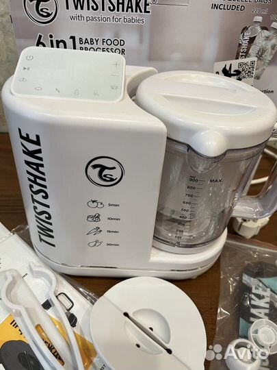 Пароварка-блендер Twistshake белый новый