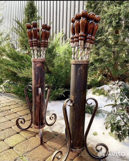 Подставка для шампуров кованая