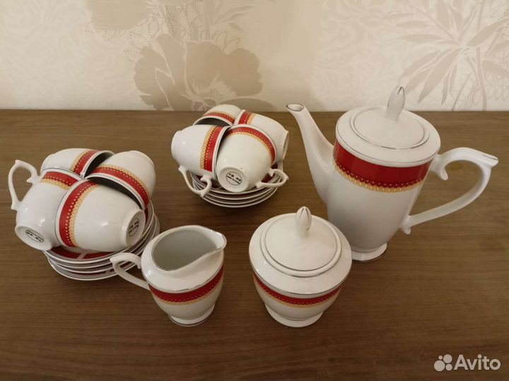 Кофейный сервиз новый красивый
