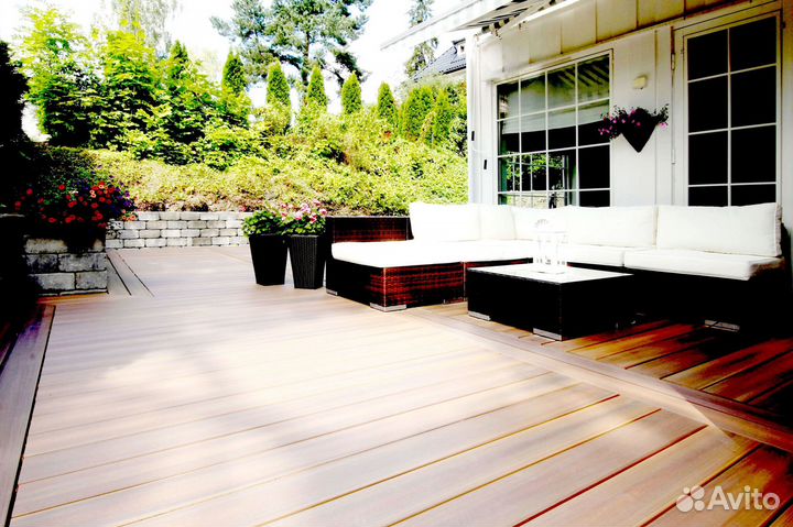 Террасная доска из дпк под дерево