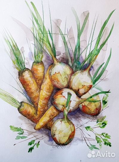 Акварель «Урожай» А3