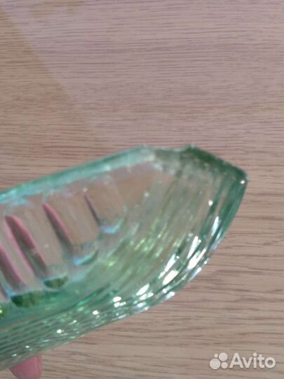 Селедочница СССР зеленое стекло. Цена за 1шт