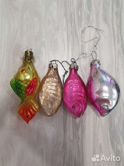 Елочные игрушки СССР рыбки