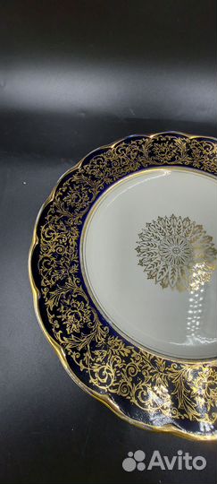 Антикварное блюдо grindley england кобальт