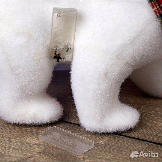 Светодиодная фигура 'Мишка' 45 x 25 x 20 см, флок