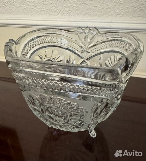 Ваза для фруктов хрустальная СССР