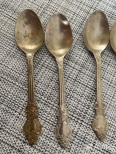 Мельхиоровые десертные ложки СССР реж