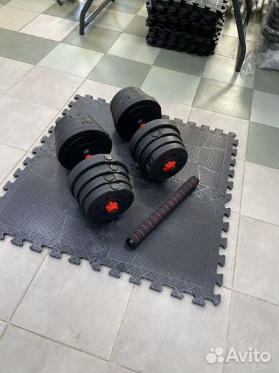 Гантели разборные 30 кг (набор 2х15) с проставкой
