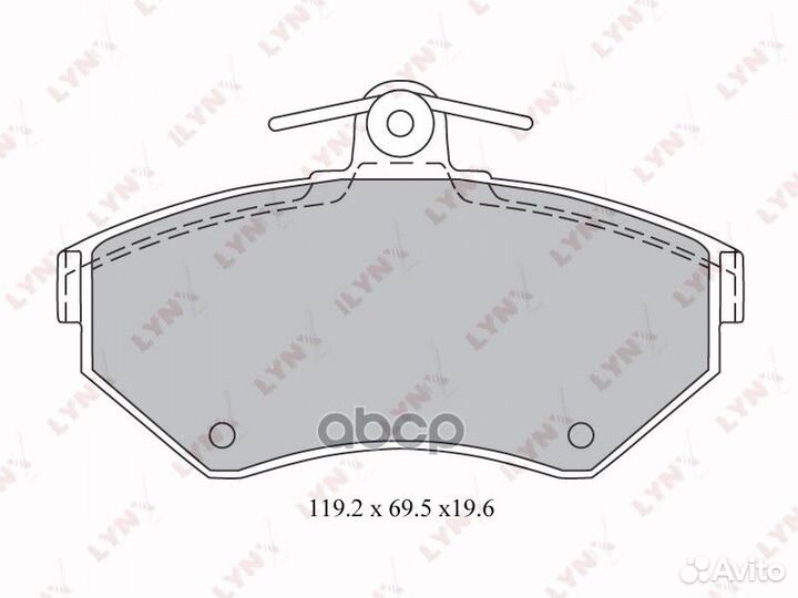 Колодки тормозные дисковые перед BD1214 LYN