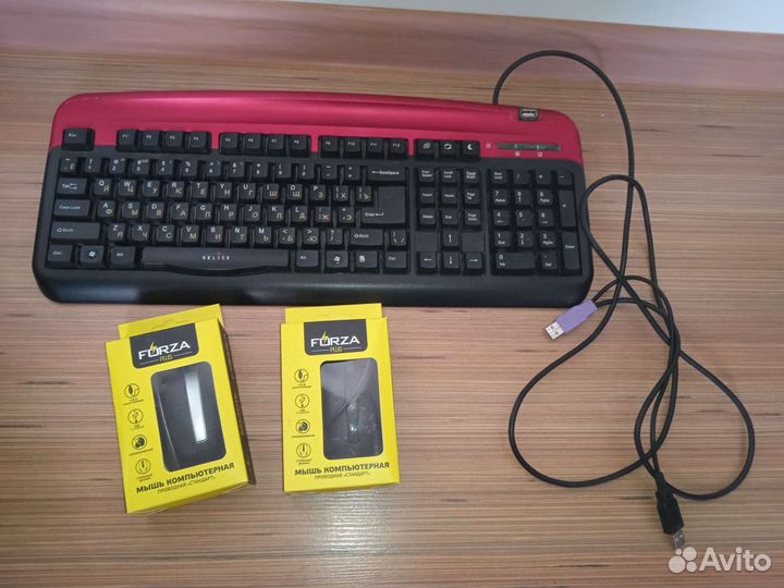 Набор клавиатура+2 новые мыши, цена за набор