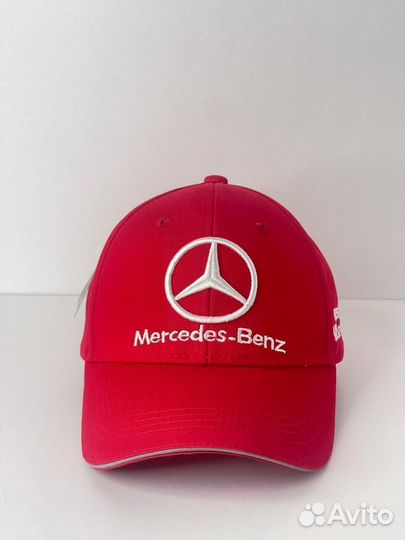 Бейсболка автомобильная Mercedes красная