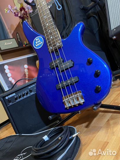 Отпадный бас и комбик Yamaha + комплект