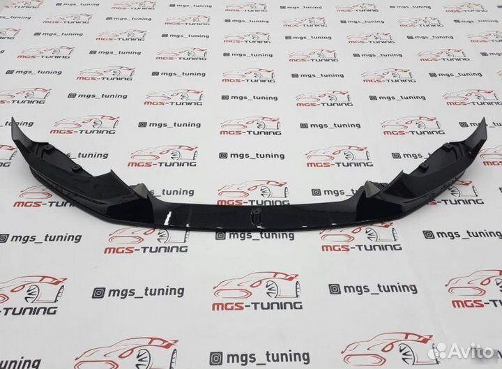 Губа BMW 1 серия F20 M-Performance Черный глянец