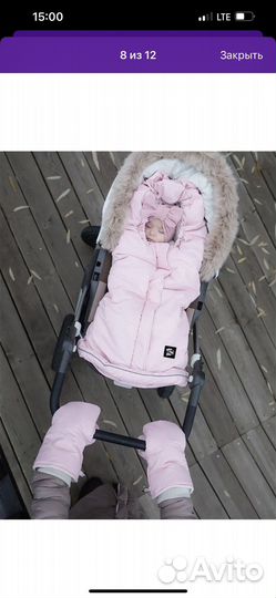 Конверт в коляску и варежки маме