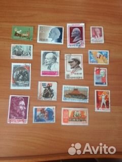 Марки с изображением В.И.Ленина 50-60 гг