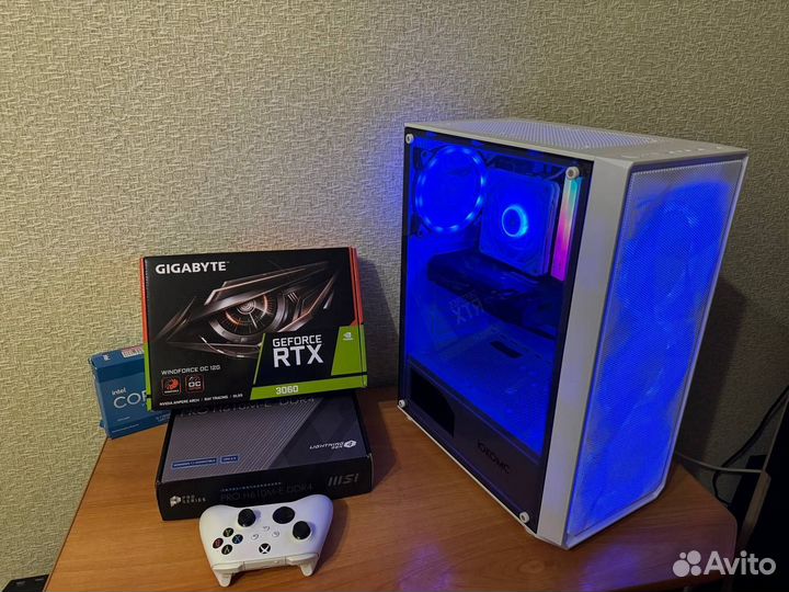 Игровой пк, i3 12100, RTX 3060 12gb, 16gb, ssd