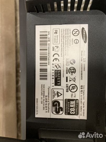 Монитор Samsung syncmaster 2243nw сенсорный