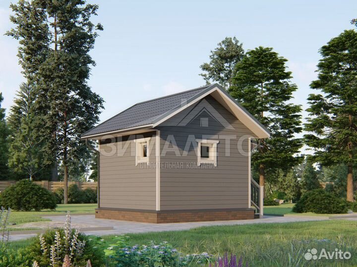 Баня каркасная