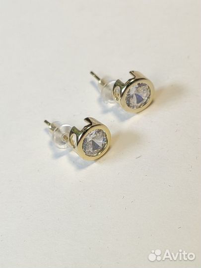 Серьги пусеты Серебро/Золото(бижутерия)